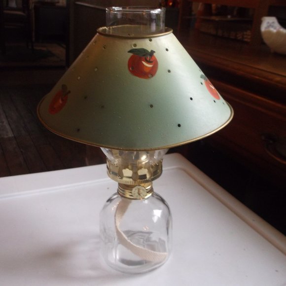 None Accents Metal Glass Oil Burner Lamp Poshmark